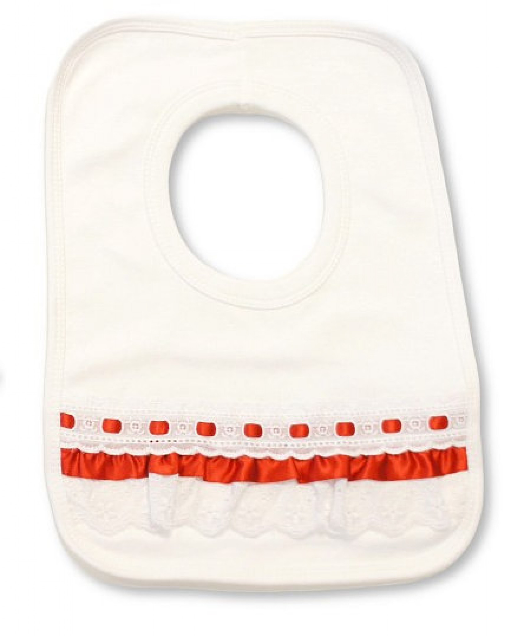My Little Chick BW-104-840  ML104-840R "Lace and Ribbon" Bib
