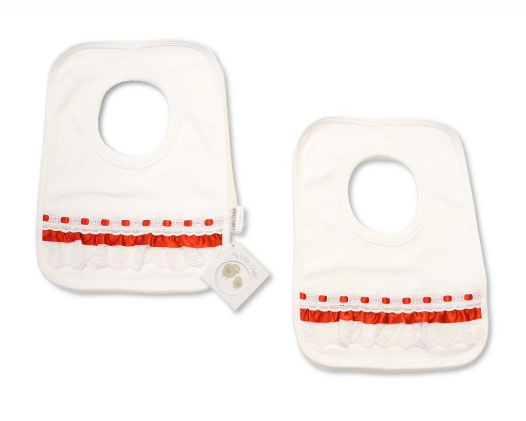 My Little Chick BW-104-840  ML104-840 "Lace and Ribbon" Bib