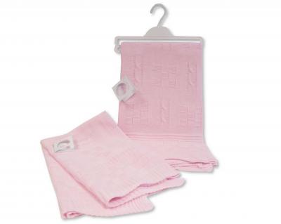 My Little Chick 112-1079 5035320610797 ML112-1079P Pink Pointelle Shawl