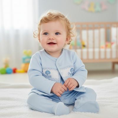 ML13-406-S  Smocked "Prince" 2 Piece Set  (NB-6m)