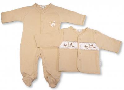 My Little Chick BW-13-414 5035320134147 ML13-414-T Smocked "Bunny" 2 Piece Set (NB-6m)