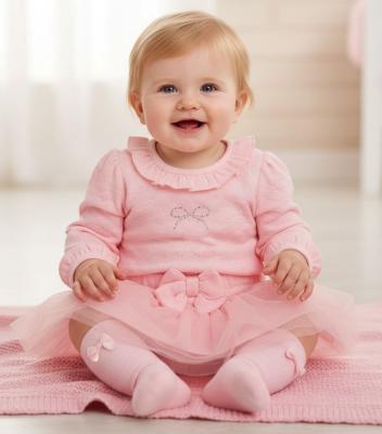 JF20-2712  "Bow" Tulle Skirt Set  (NB-6 months)