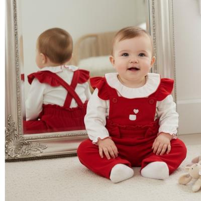 JF20-2723  "Mushroom" Dungaree Set  (NB-6 months)