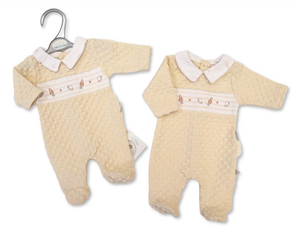 My Little Chick BIS-20-731 5035320707310 ML20-731 Smocked "Space" All in One (3-8lbs)