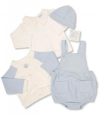 My Little Chick BIS-2020-2430 5035320424309 ML2020-2430-S Dungarees Four Piece Set includes jacket (NB-6m)