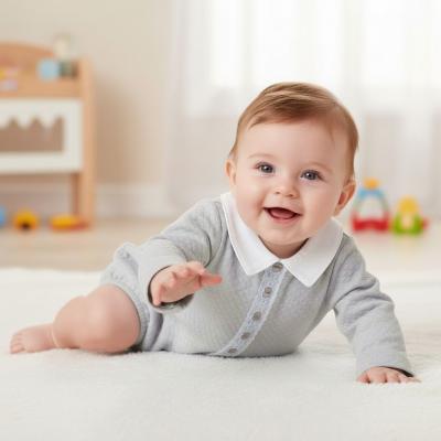 ML2020-2443-G  "Bow and Lace" Romper  (NB-6m)