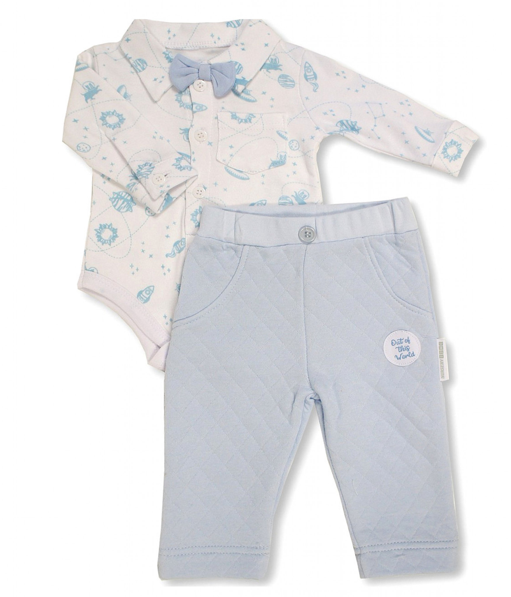 My Little Chick BIS-2020-2458 NB=5035320424583, 0-3 =503532052580, 3-6=5035320624587 ML2020-2458-S "Out of This World" Two Piece Set (NB-6m)