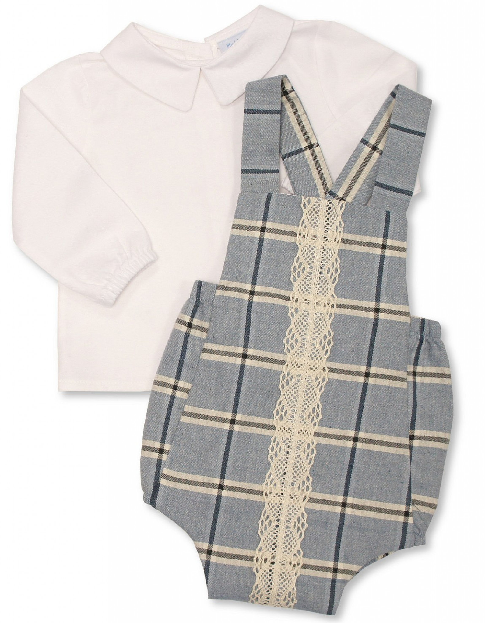 My Little Chick   ML2020-2470B Tartan Dungaree Set (0-9 months)