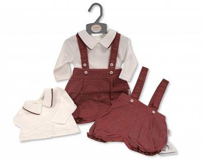My Little Chick BIS-2020-2500 5035320025001 ML2020-2500-B Short Dungaree Set (NB-6m)