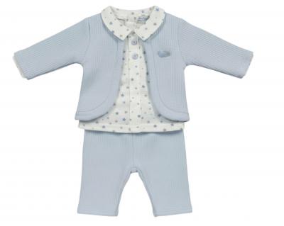 My Little Chick BIS-2020-2514 5035320025148 ML2020-2514 "Stars and Hearts" Three Piece Set (NB-6m)