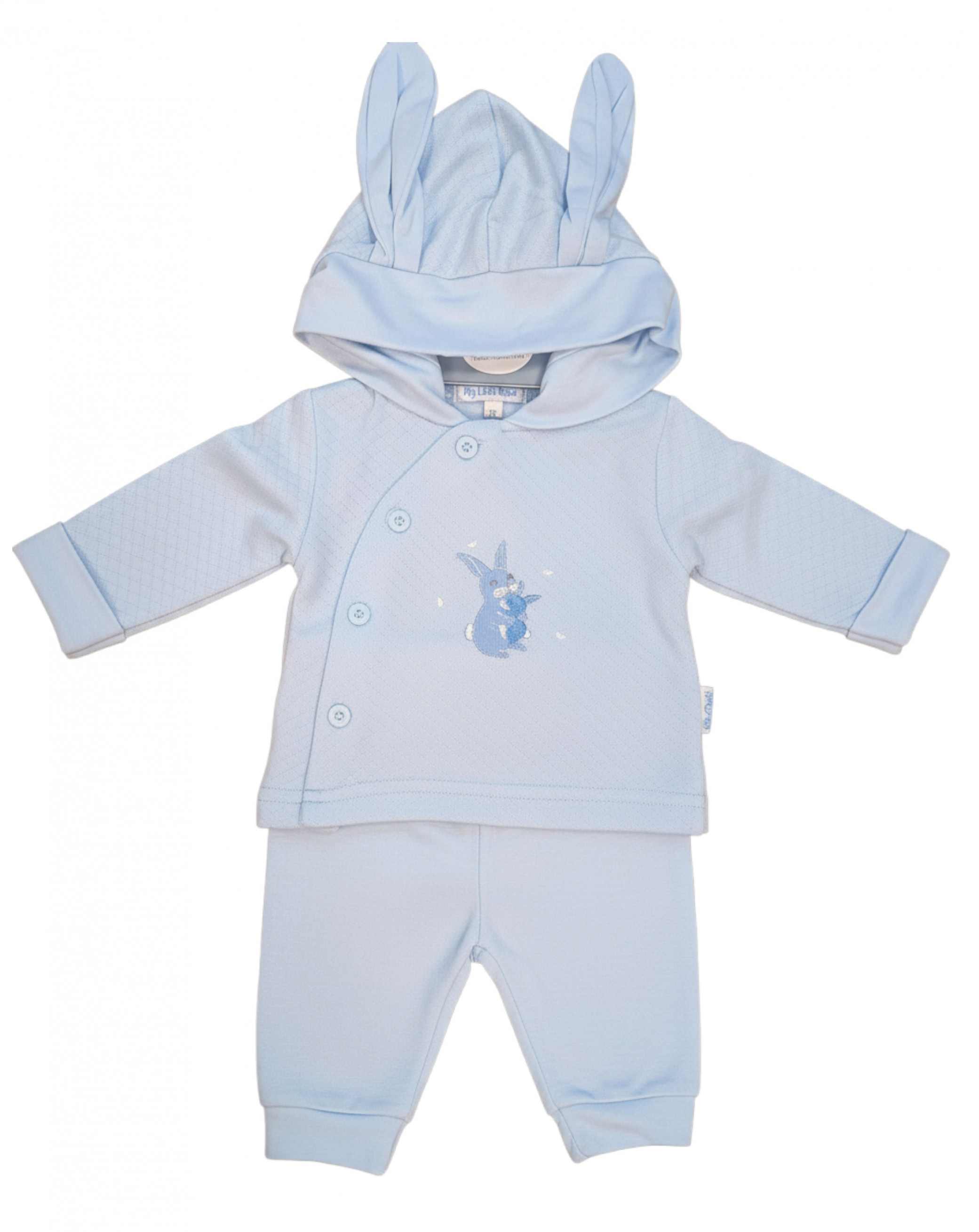 My Little Chick BIS-2020-2556 All sizes = 5035320025568 ML2020-2556S Pointelle "Bunny" Two Piece Set (NB-6 months)