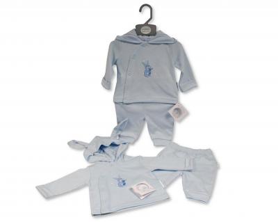 My Little Chick BIS-2020-2556 All sizes = 5035320025568 ML2020-2556S Pointelle "Bunny" Two Piece Set (NB-6 months)