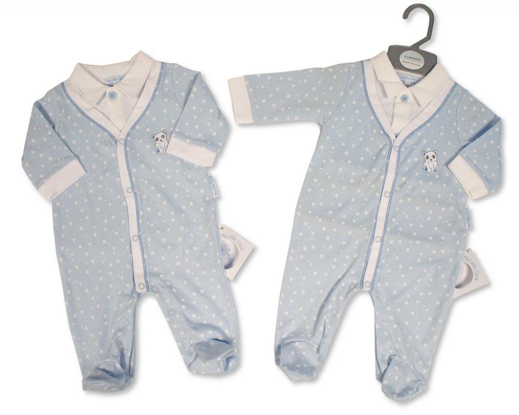 My Little Chick BIS-2020-2562 All sizes = 5035320025629 ML2020-2562 "Bear and Stars" All In One (NB-6 months)