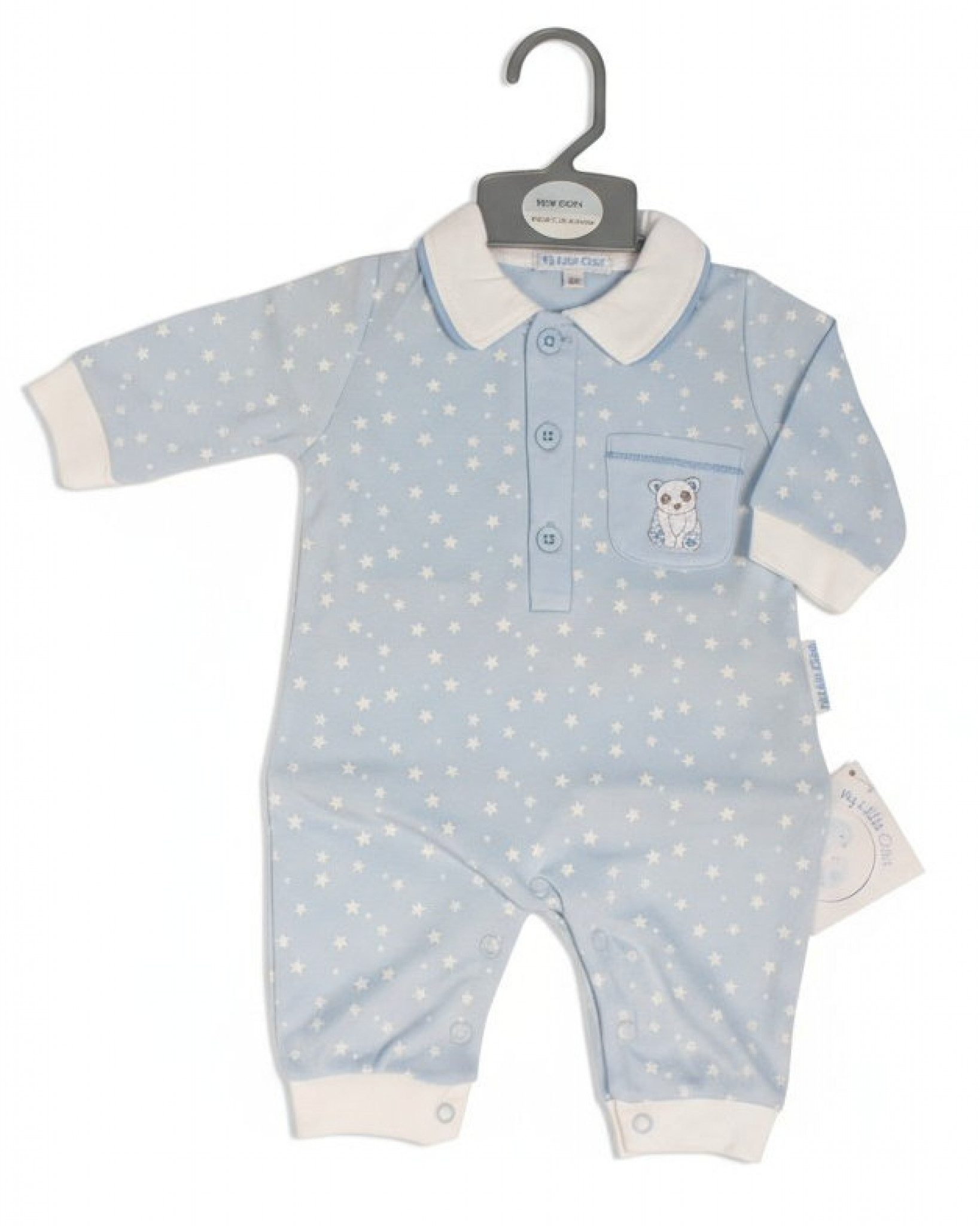 My Little Chick BIS-2020-2564 All sizes = 5035320025643 ML2020-2564S "Bear and Stars" Romper (NB-6 months)