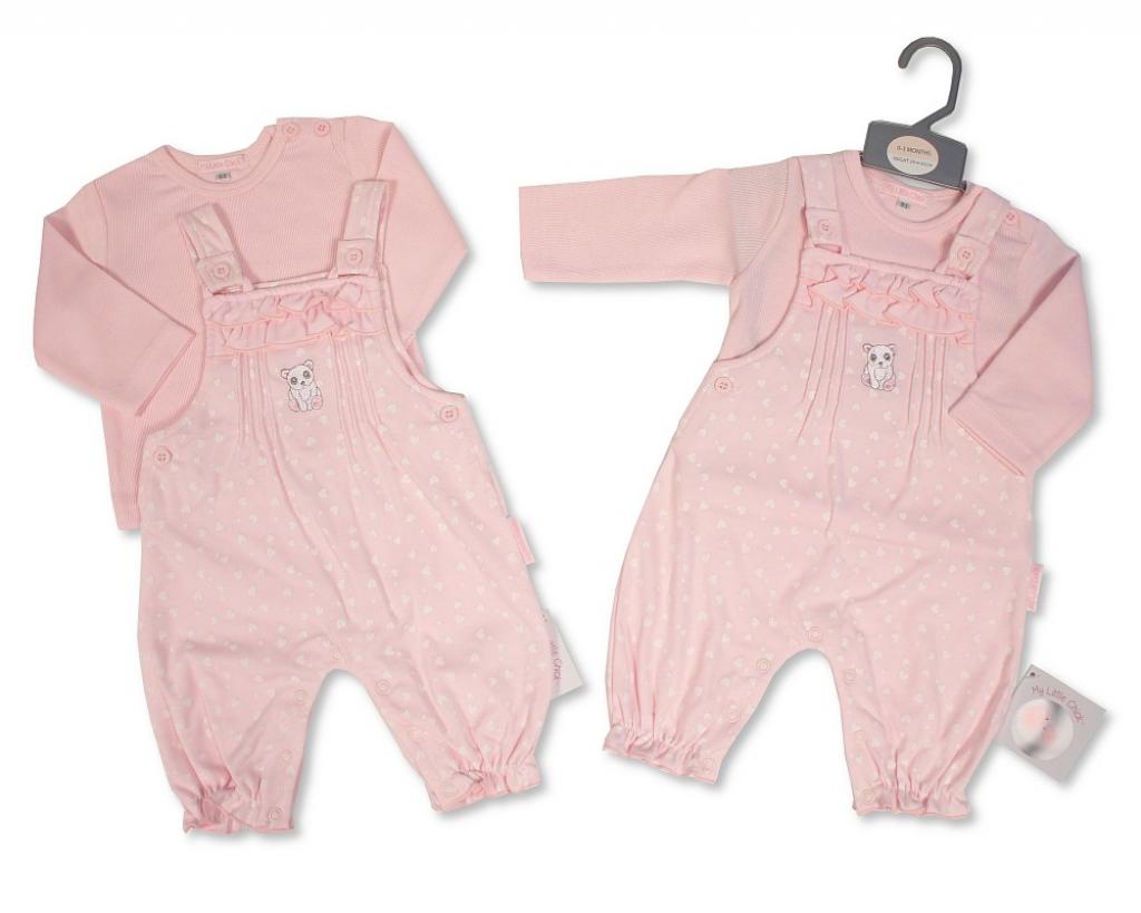 My Little Chick BIS-2020-2567 5035320025674 ML2020-2567 "Bear and Stars" Dungaree Set (NB-6 months)