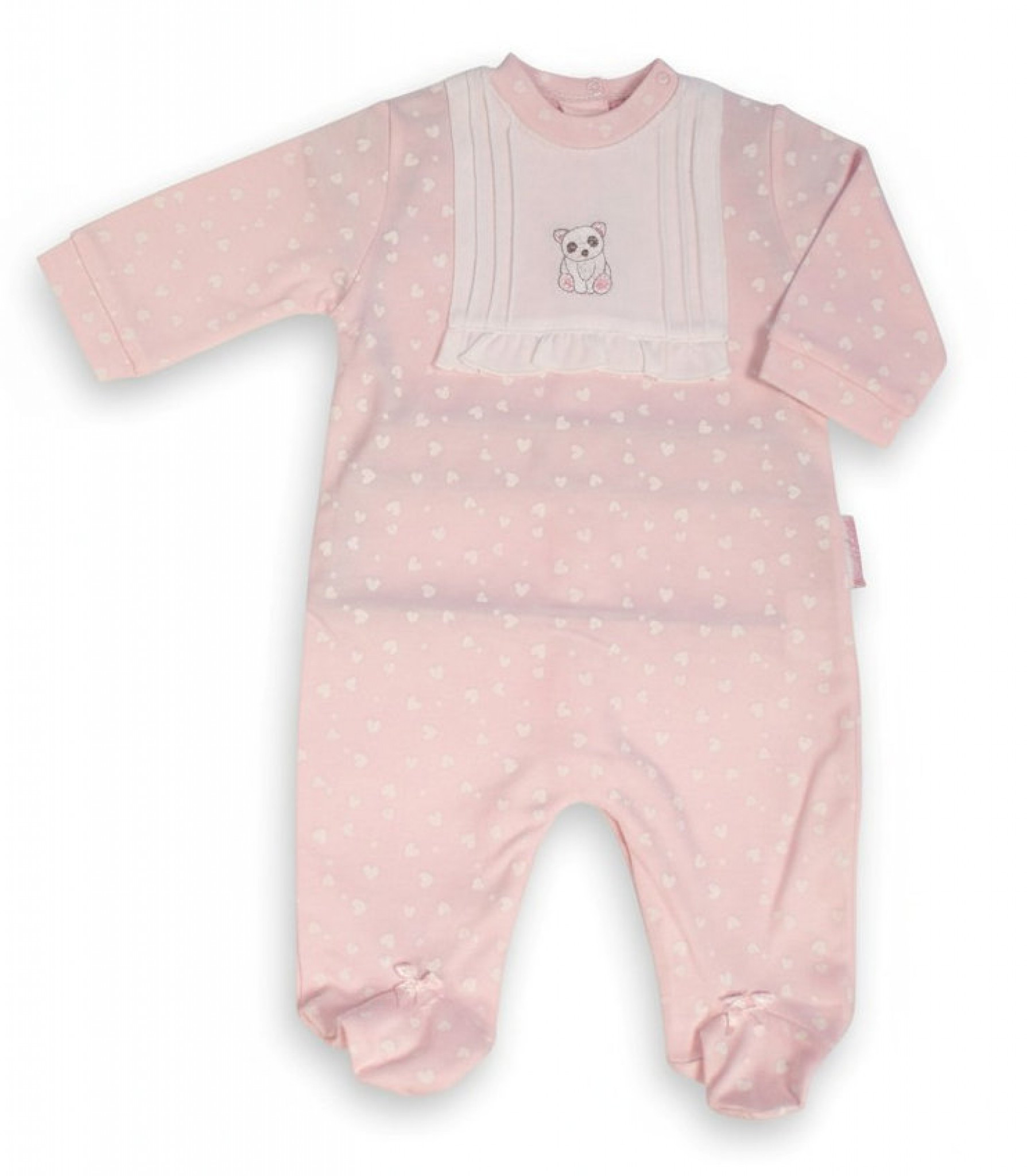 My Little Chick BIS-2020-2568 5035320025681 ML2020-2568P "Bear and Hearts" All In One (NB-6 months)