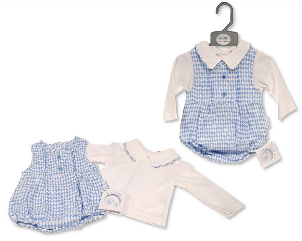 My Little Chick BIS-2020-2576 5035320025766 ML2020-2576 Dogtooth Short Romper Set (NB-6 months)