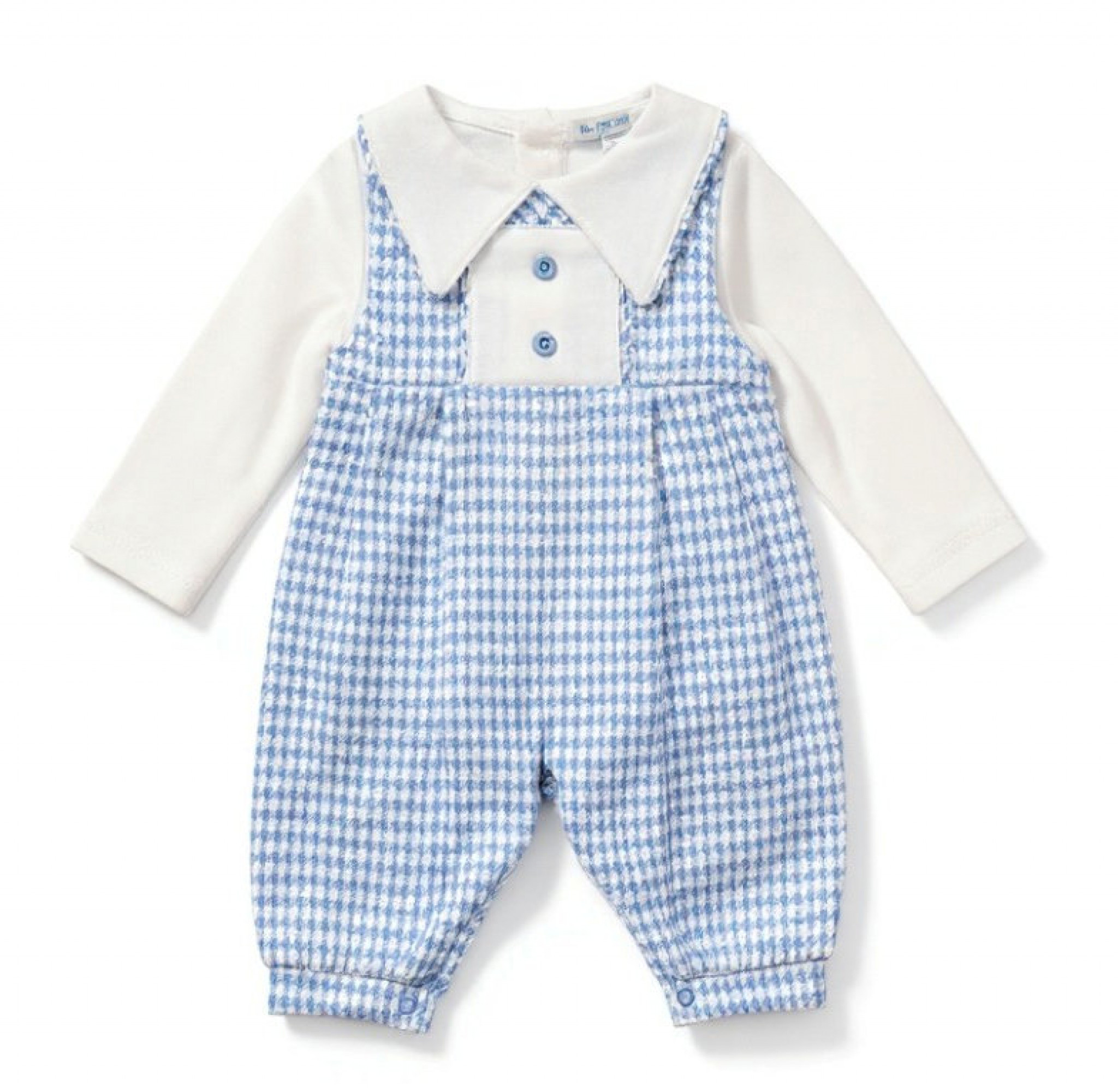 My Little Chick BIS-2020-2577 5035320025773 ML2020-2577S Dogtooth Long Dungaree Set (NB-6 months)