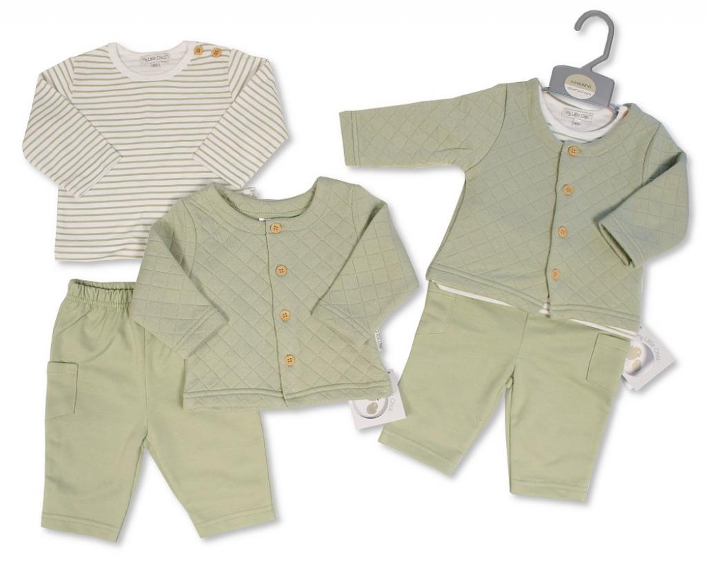 My Little Chick BIS-2020-2584 5035320025841 ML2020-2584 Quilted Three Piece Set (NB-6m)