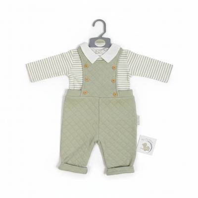 My Little Chick BIS-2020-2587 5035320025872 ML2020-2587 Quilted Dungaree Set (NB-6m)