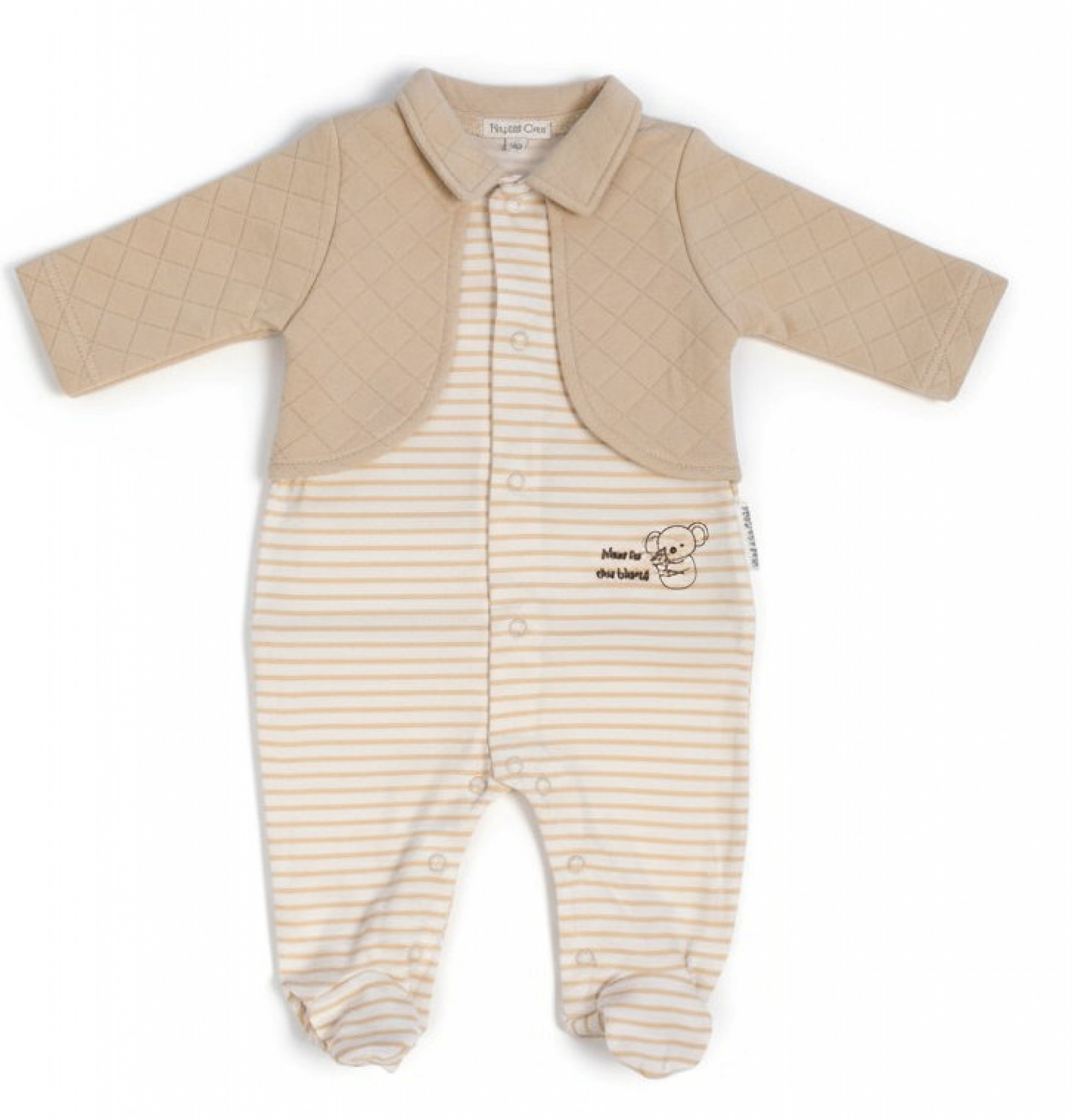My Little Chick BIS-2020-2589 All sizes = 5035320025896 ML2020-2589T Striped "New to the World" All In One (NB-6m)
