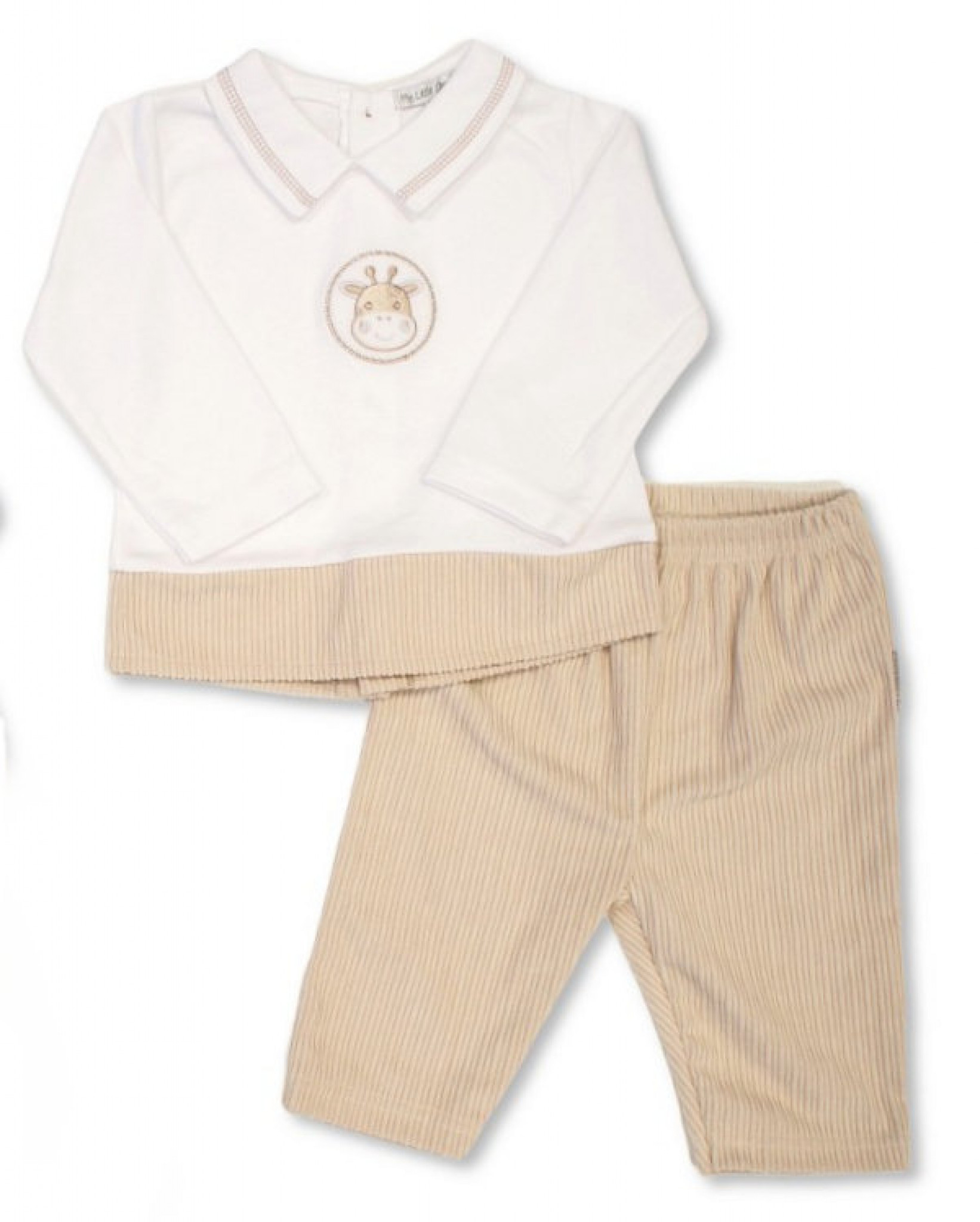 My Little Chick BIS-2020-2653 5035320126531 ML2020-2653T Corduroy "Giraffe" 2 Piece Set (0-9 months)