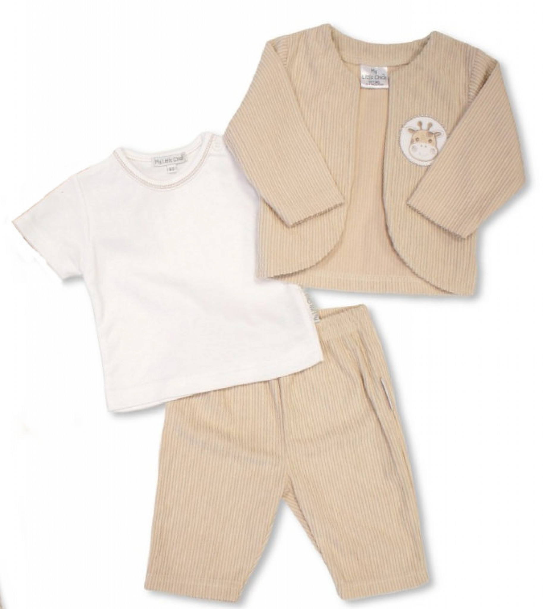 My Little Chick BIS-2020-2657 5035320126579 ML2020-2657T Chunky Rib "Giraffe" 3 Piece Set (0-9 months)