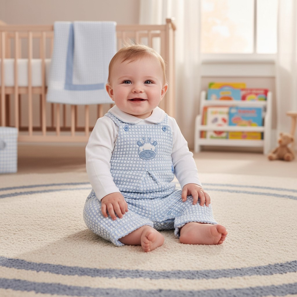 My Little Chick Bis-2020-2670 5035320126708 ML2020-2670 Giraffe Dungaree and Top ( Nb - 6 months)