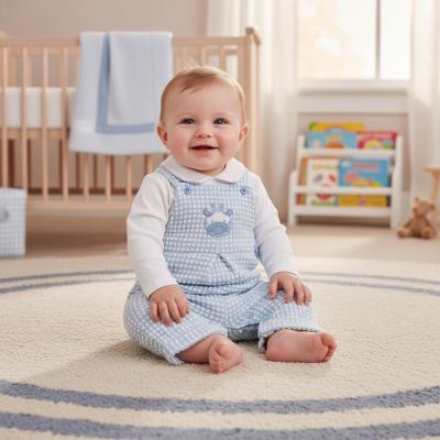 ML2020-2670  Giraffe Dungaree and Top  ( Nb - 6 months)