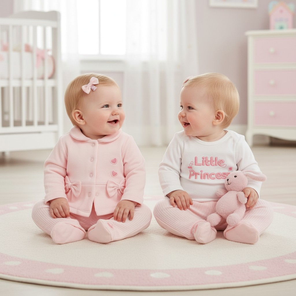 My Little Chick BIS-2020-2686 5035320126869 ML2020-2686 Little Princess Jacket, Trousers & Top (Nb - 6m)
