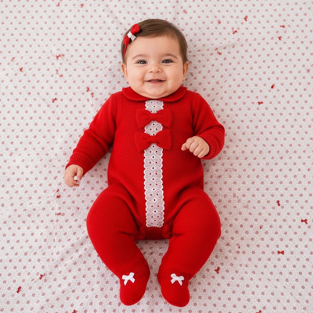 My Little Chick BIS-2020-2706 5035320127064 ML2020-2706 Lace and Bow All In One (NB-6 months)