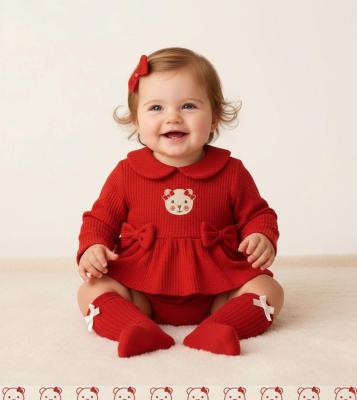 ML2020-2707  Frill & Teddy Romper   (NB-6 months)