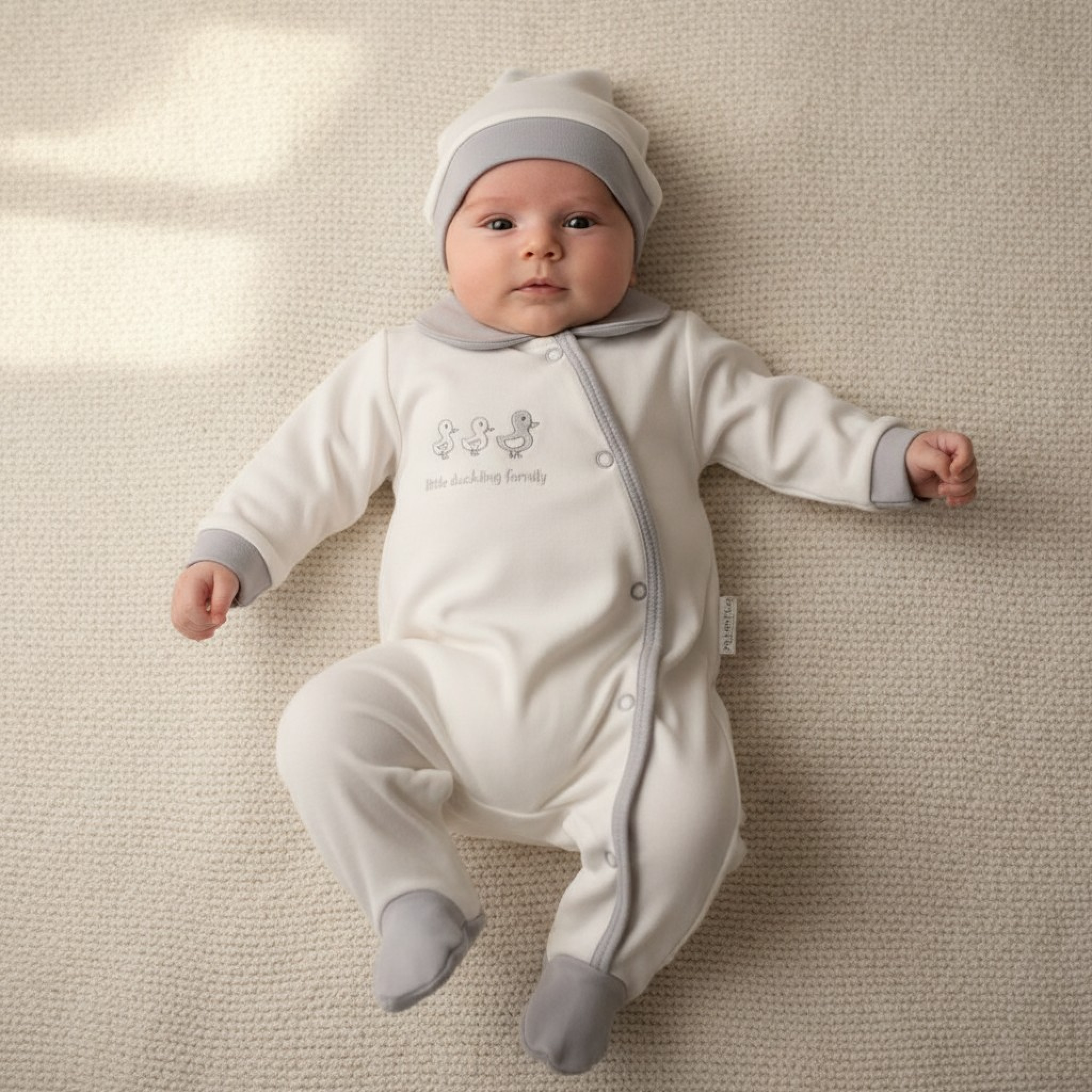 My Little Chick Bis-2099-2210 5035320422107 ML2099-2210-G "Little Duckling" All in One with Hat (NB-3m)