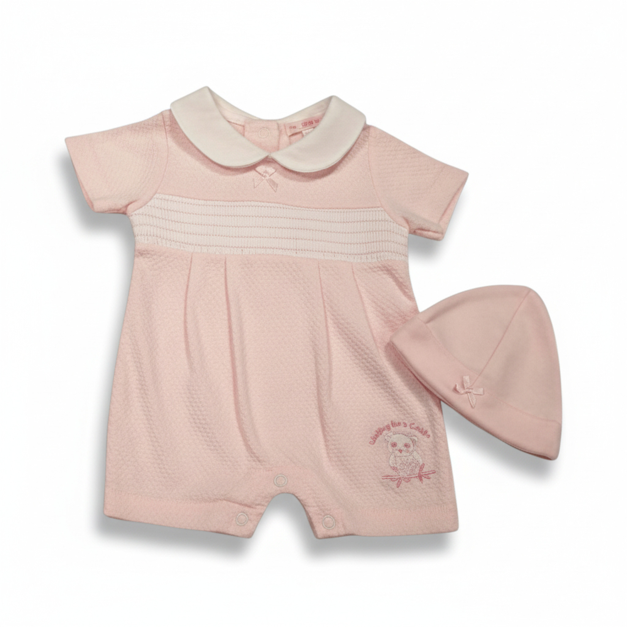 My Little Chick BIS-2100-2251 5035302422514 ML2100-2251-p Smocked "Panda" Romper Set (NB - 6m)