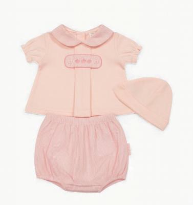 My Little Chick BIS-2100-2259 5035320422596 ML2100-2259-P Striped "Cherries" Two Piece Set (NB - 6m)