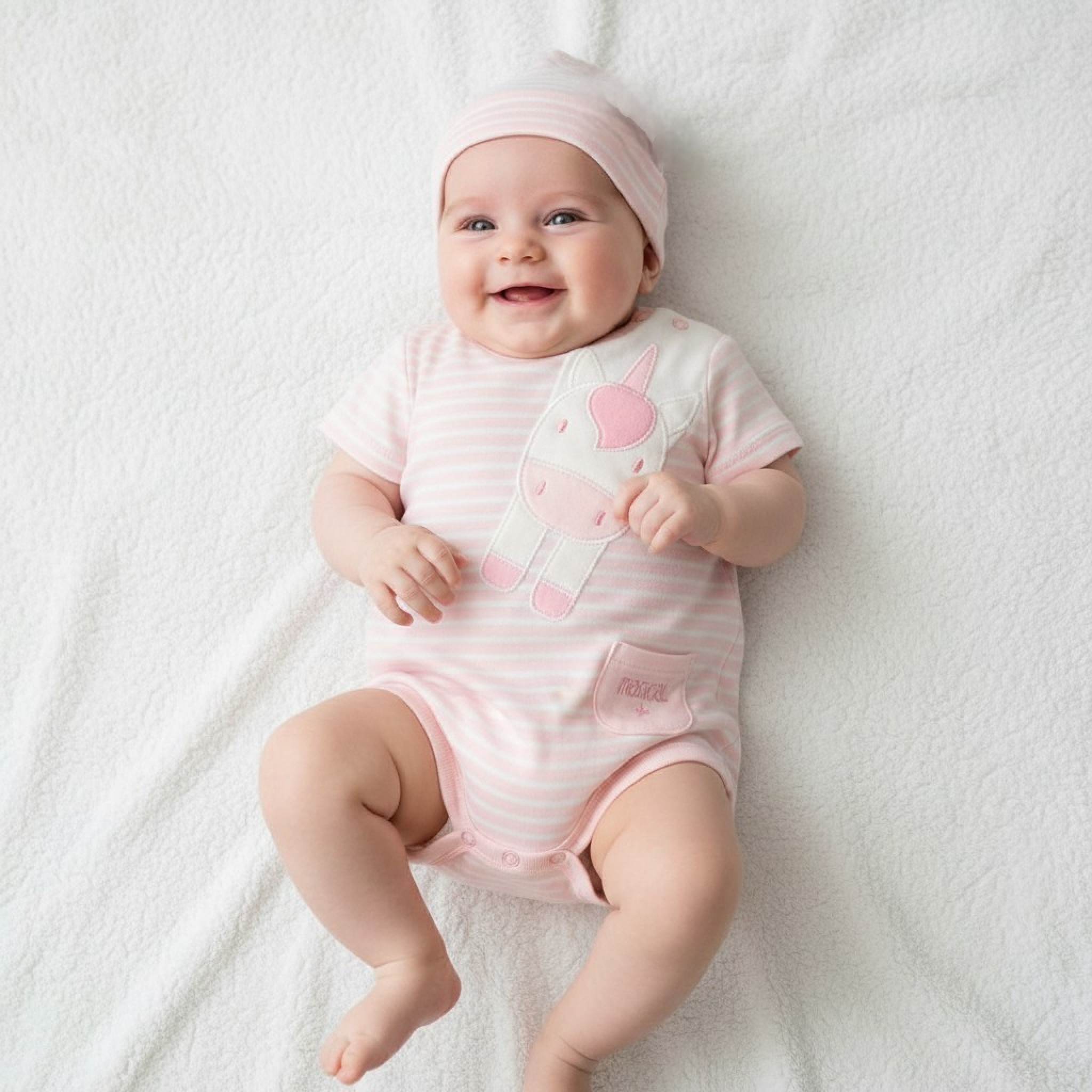 My Little Chick 2100-2283 5035320422831 ML2100-2283-P  Magical Unicorn Romper Set(Newborn - 3 months)