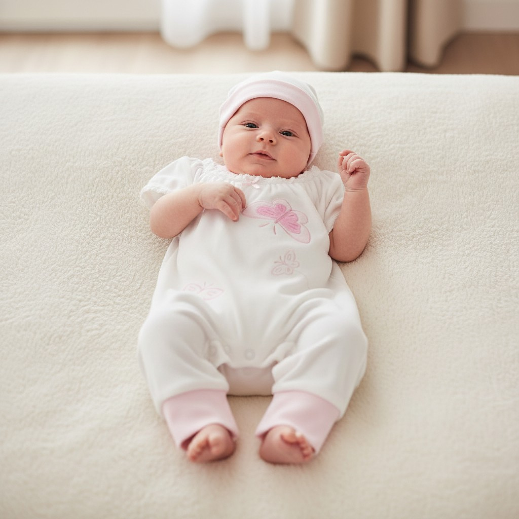 My Little Chick 2100-2287 5035320422879 ML2100-2287-W "Butterfly" Romper Set (Newborn - 3 months)