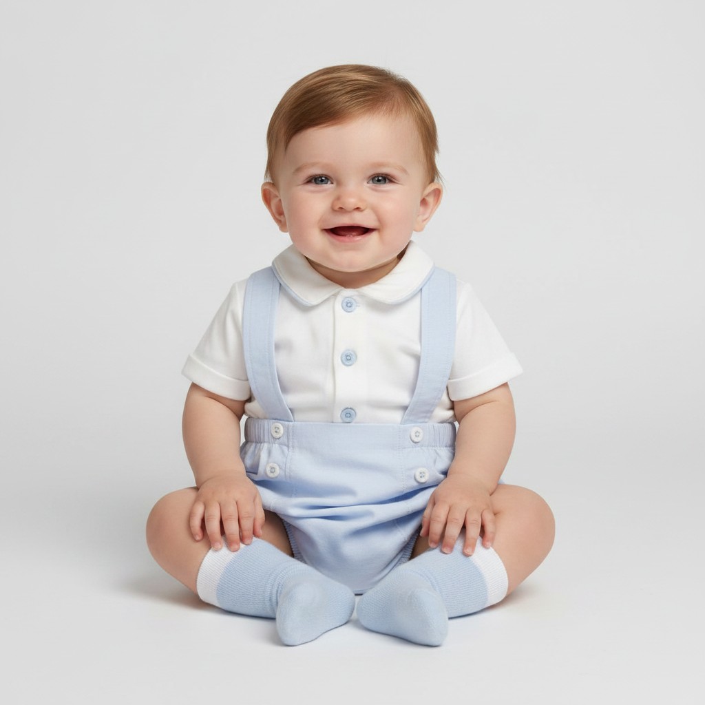 My Little Chick   ML2120-6428 Dungaree romper ( Newborn - 9 months)