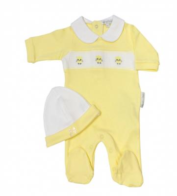 My Little Chick 2120-6085 503532006085 9 ML2120-6085-Y Smocked Owl All In One Set (NB-6m)