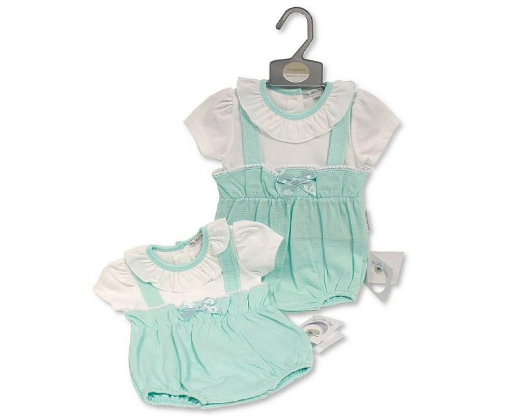 My Little Chick Bis-2120-6123 5035320161235 ML2120-6123 Jam Pant "Lace & Bow" Jam Pant Set (NB - 6m)