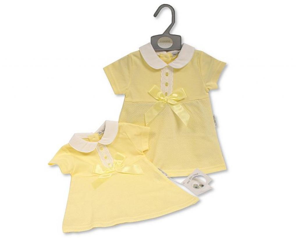 My Little Chick BIS2120-6124 5035320161242 ML2120-6124 Bow and lace Dress (Newborn - 6 months)