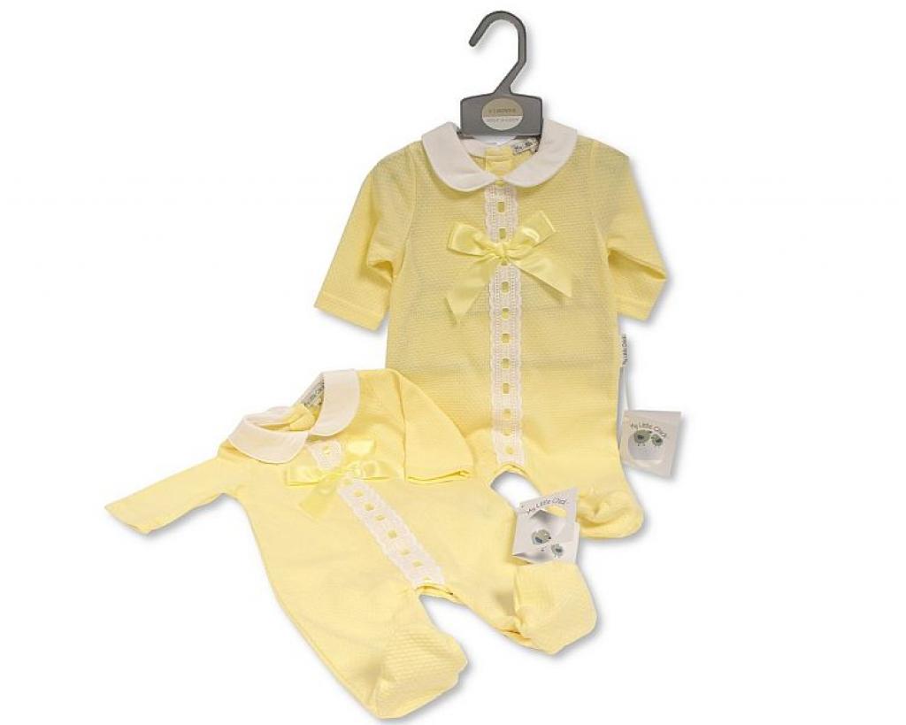 My Little Chick BIS2120-6125 5035320161259 ML2120-6125 Bow and lace All In One (Newborn - 6 months)