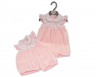 My Little Chick BIS-2120-6161 5035320161617 ML2120-6161P "Daisy and Bow" Romper (Nb-6 months)