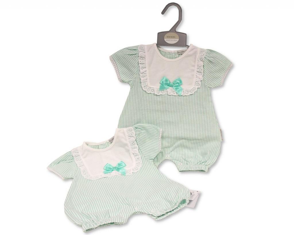 My Little Chick 2120-6206 5035320162065 ML2120-6206 "Bow and Lace" Romper (Newborn - 6 months)