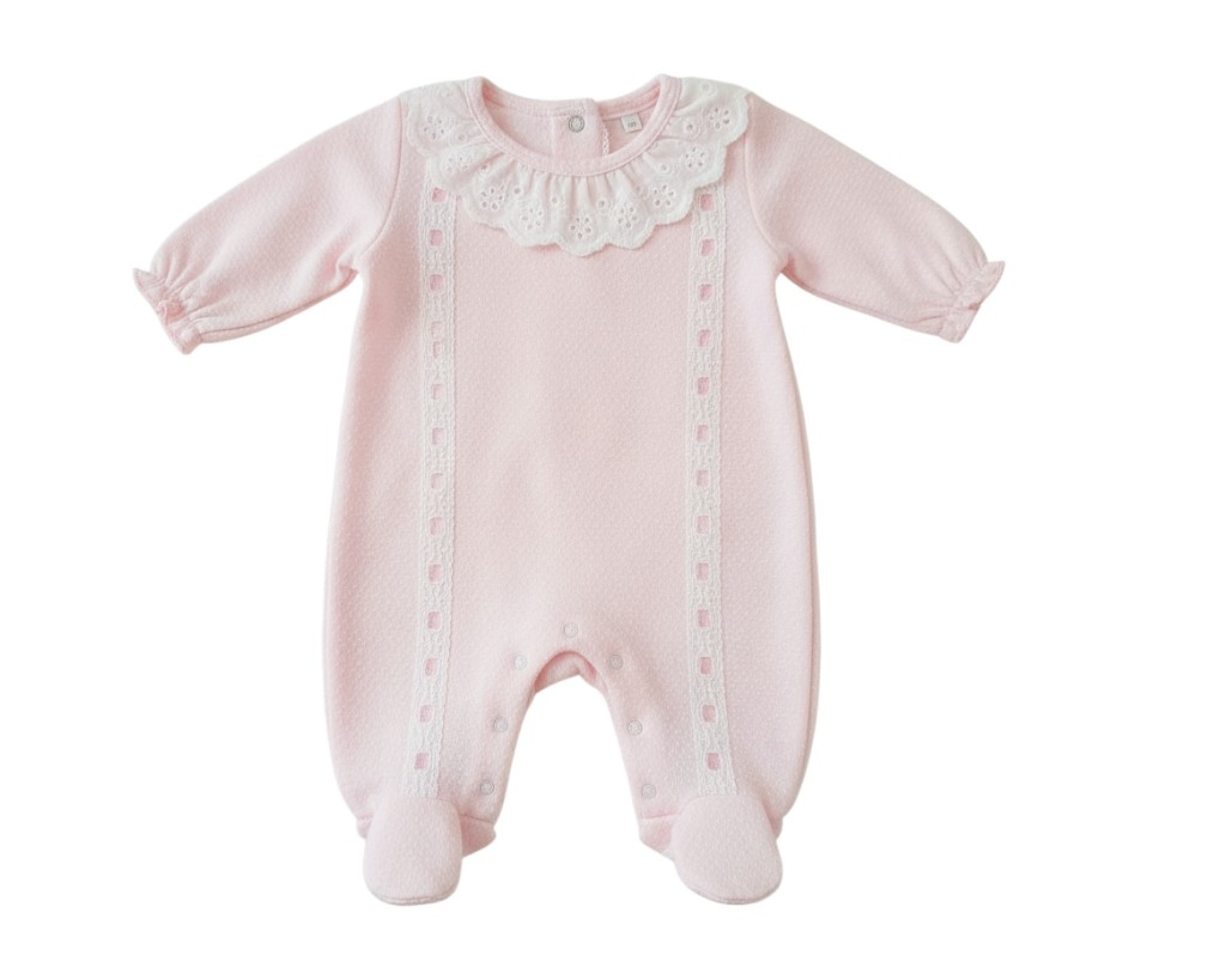 My Little Chick 2120-6210 5035320412108 ML2120-6210-P Pink "Lace and Ribbon" All In One (NB-6m)