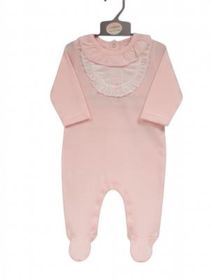 My Little Chick 2120-6212 5035320412122 ML2120-6212P Pink "Lace and Bow" All In One (NB-6m)