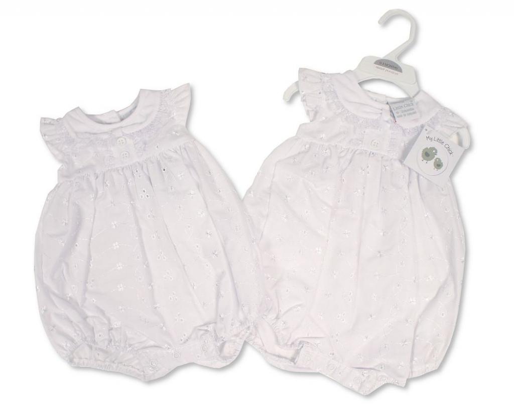 My Little Chick 2120-6258 5035320162584 ML2120-6258 Broderie Anglaise Romper (NB-6m)