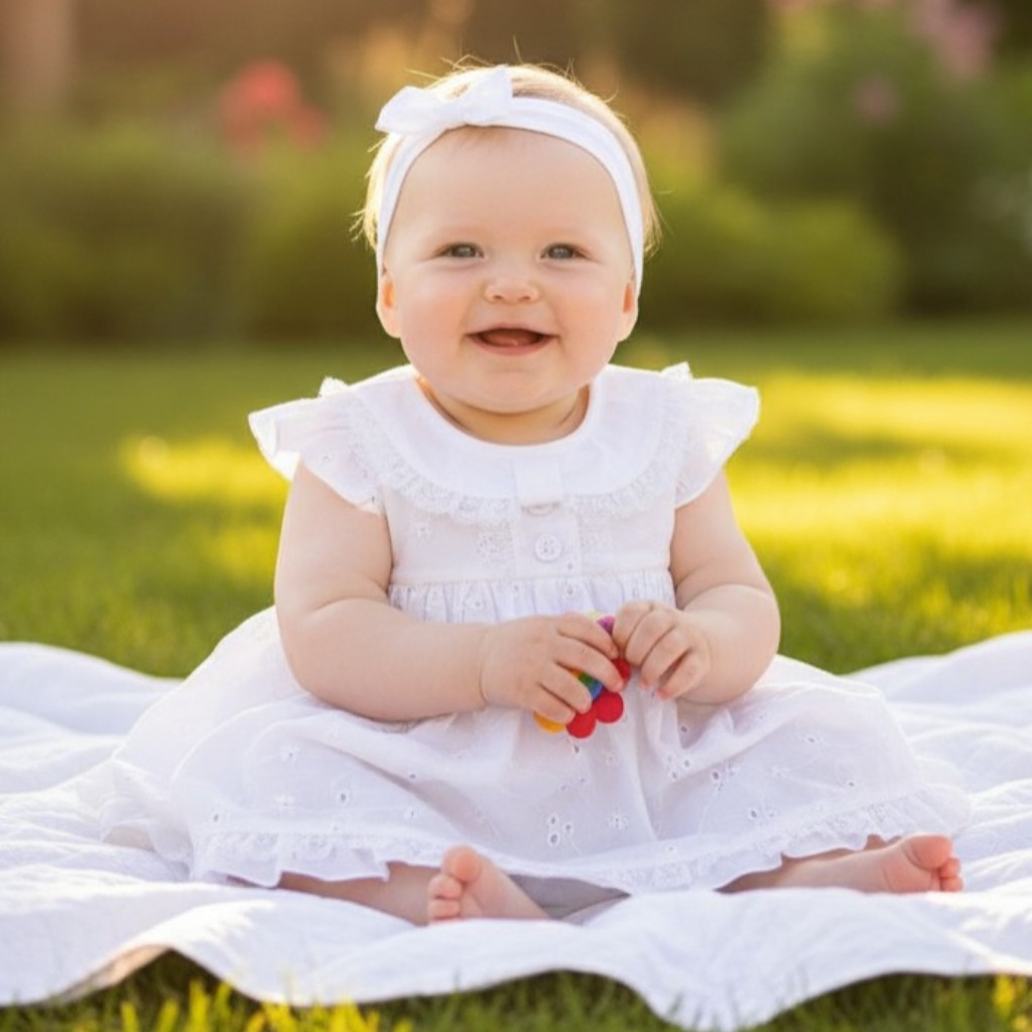 My Little Chick 2120-6267 5035320162676 ML2120-6267-W Broderie Anglaise   Dress Set (Nb - 6m)