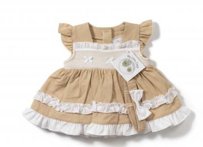 My Little Chick 2120-6276 5035320162768 ML2120-6276-T  Smocked "Bows" Dress and pants set(6-24m)