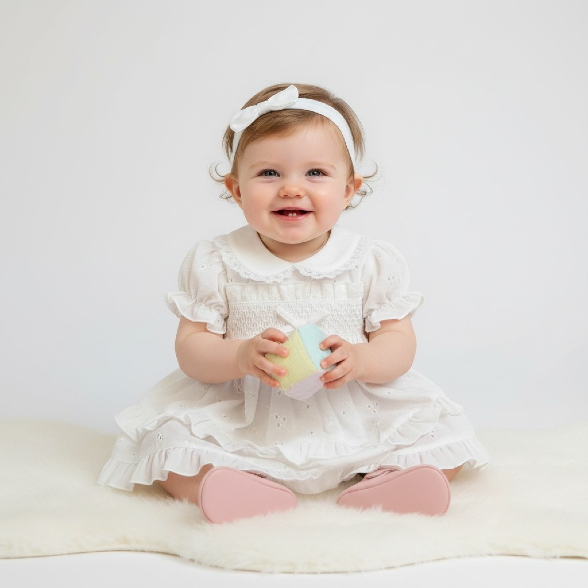 My Little Chick 2120-6278 5035320162782 ML2120-6278-W Lace Dress Pant and headband(6-24m)